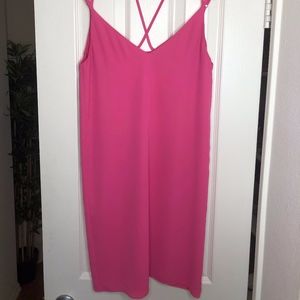 Hot Pink Strapey Top Shop Tank Dress